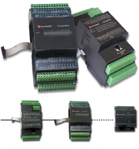 Unitronics own remote IO blocks, analogue and digital options